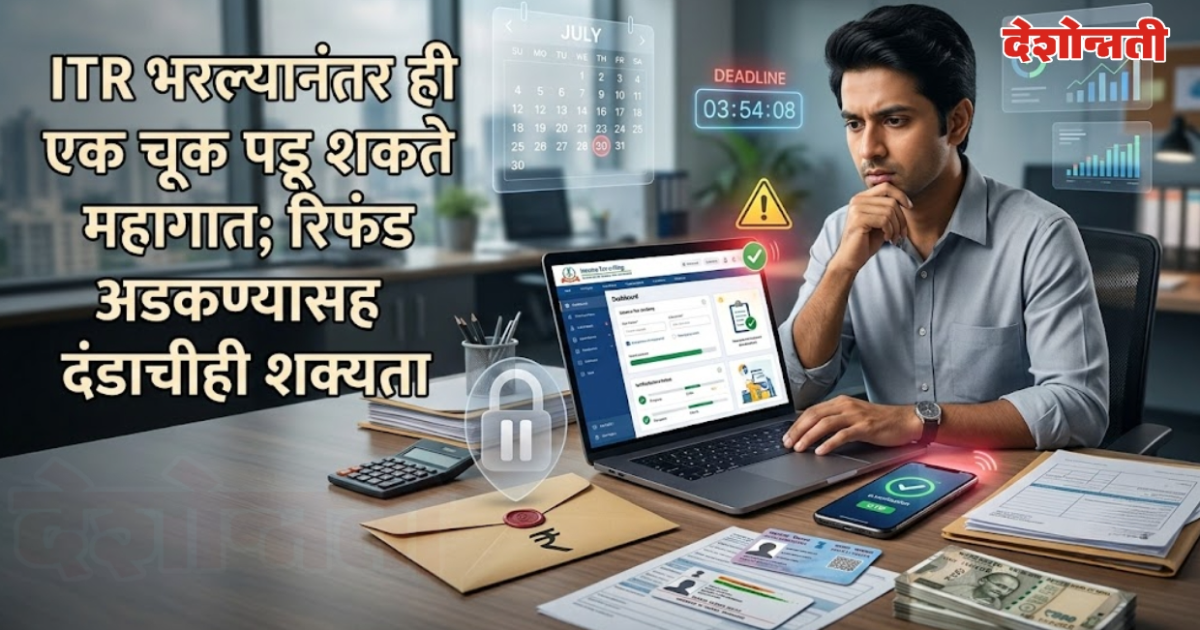 ITR भरल्यानंतर ही एक चूक पडू शकते महागात; रिफंड अडकण्यासह दंडाचीही शक्यता