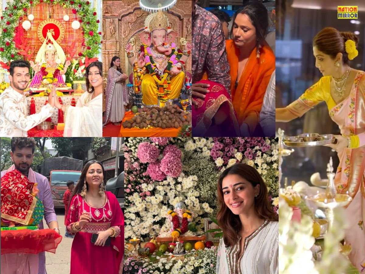 Celebrities Ganesh Chaturthi 2025: सेलिब्रिटीज ने मनाई गणेश चतुर्थी, गणपति बप्पा को लेकर आएं घर...
