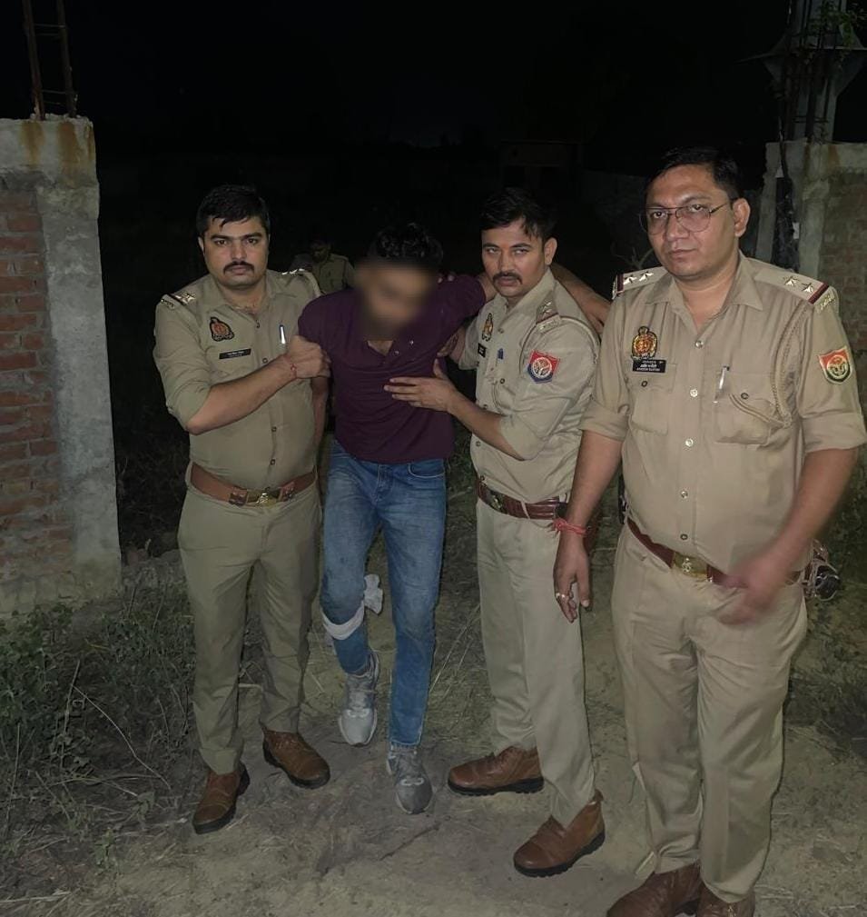 Hapur Operation Langda: ऑपरेशन लंगड़ा के तहत बदमाश घायल, सिपाही भी जख्मी