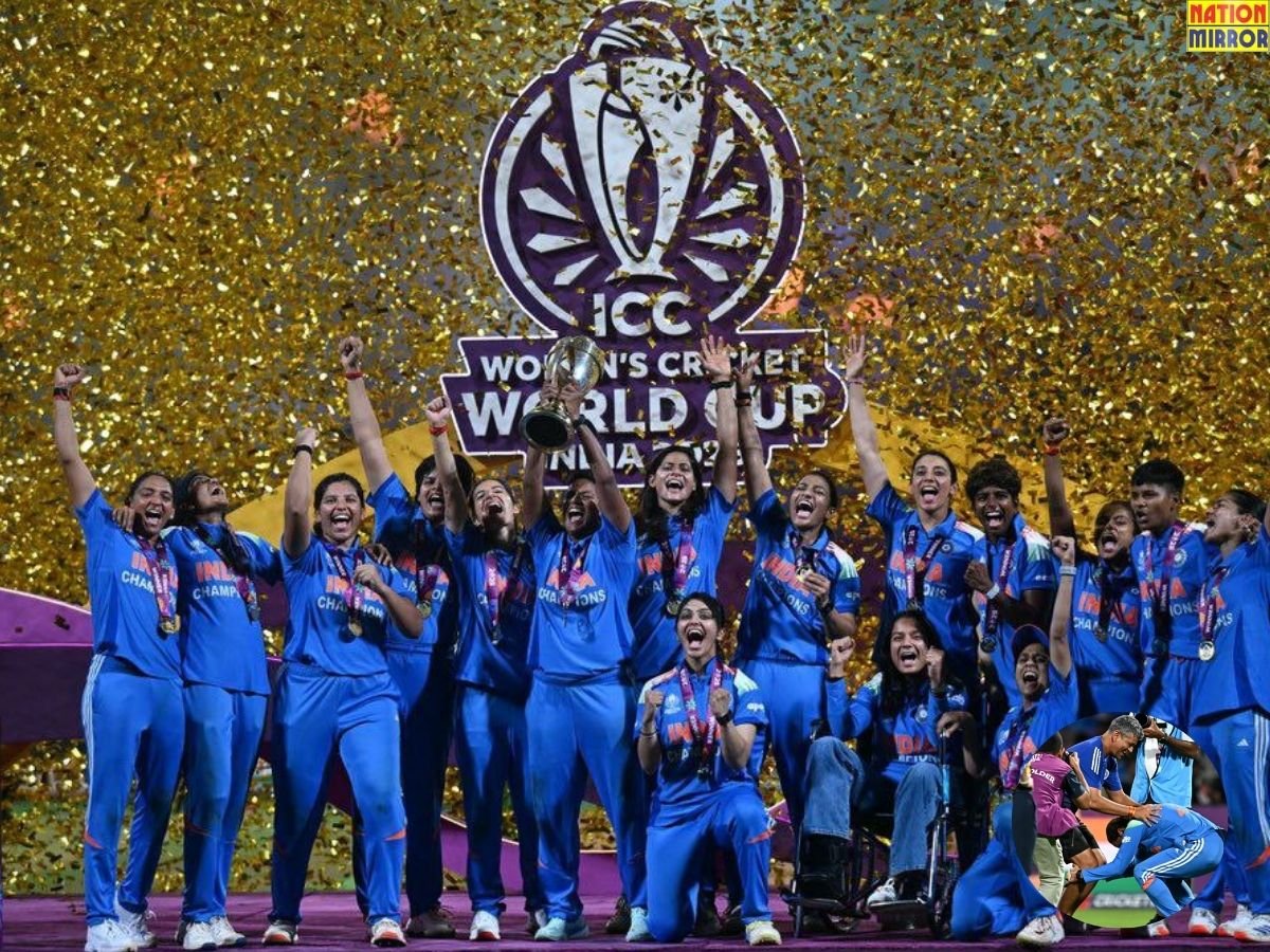Indian Womens Team lift 1st WC Trophy: जीत के बाद जश्न और इमोशन्स से भरे खास पल, सोशल मीडिया में वीडियो हो रहें वायरल..