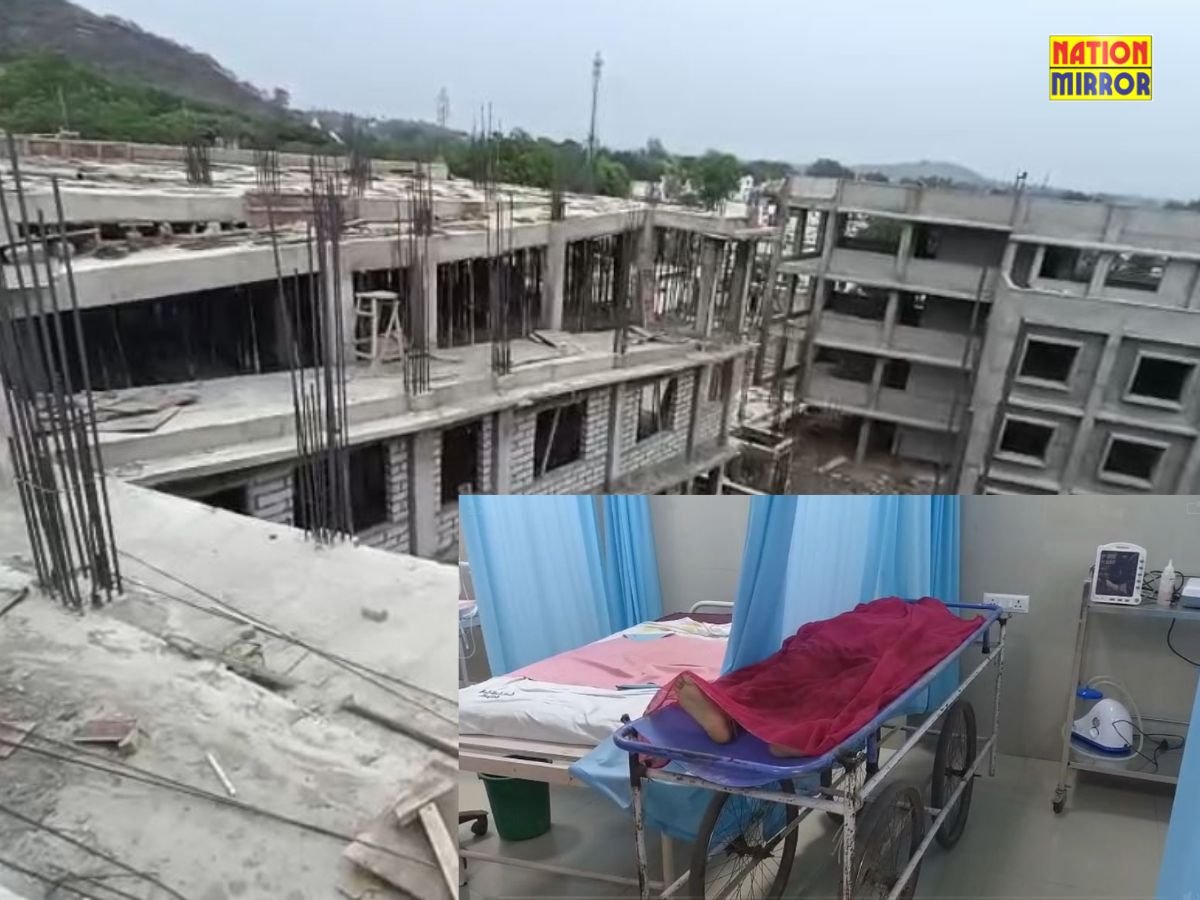 सीएम राइज स्कूल की छत से गिरी महिला, मौत..मजदूरों में आक्रोश