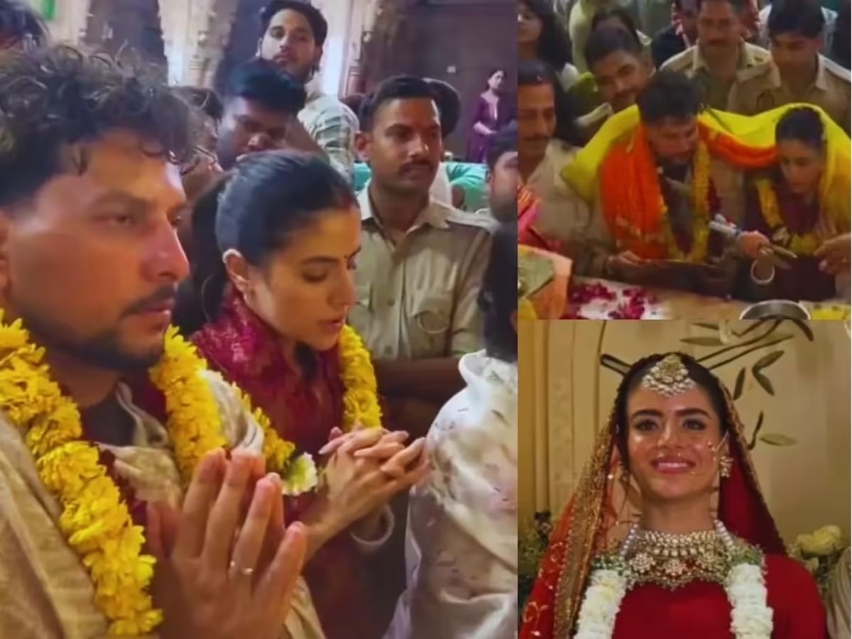 कुलदीप यादव ने पत्नी के साथ किए बांके बिहारी के दर्शन, चौखट पूजा की
