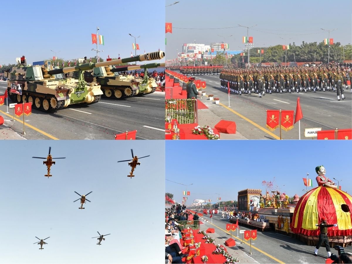 जयपुर की सड़कों ब्रह्मोस मिसाइल, टैंक, रोबोटिक डॉग्स, जगुआर फाइटर जेट ने उड़ाए सबके होश, CM हुए शामिल
