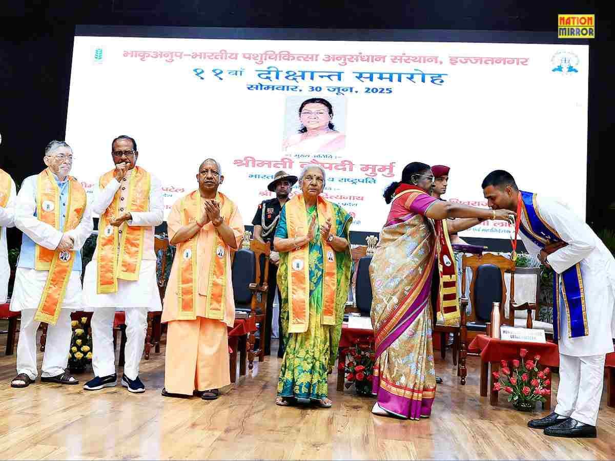 राष्ट्रपति द्रौपदी मुर्मू का बरेली दौरा: IVRI दीक्षांत समारोह में की शिरकत