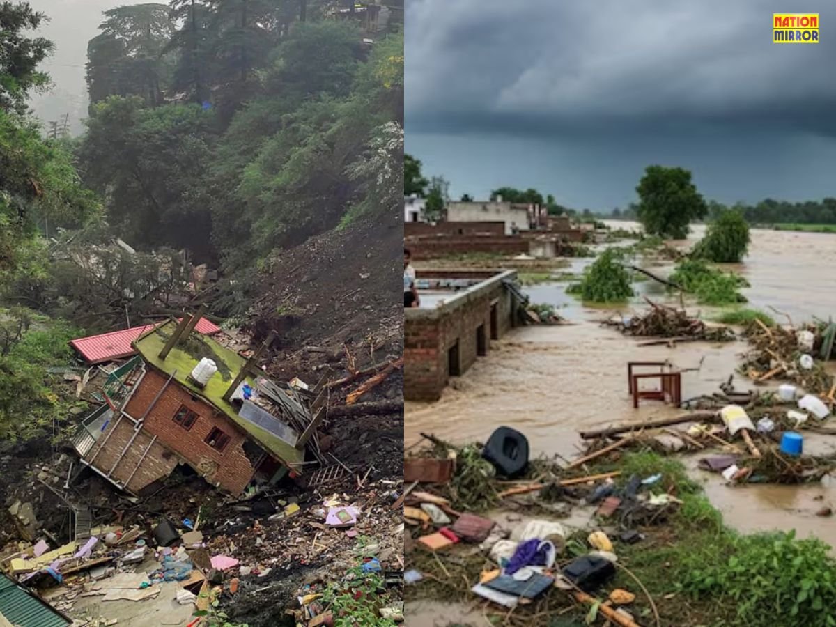 बारिश ने मचाई तबाही: हिमाचल में लैंडस्लाइड, 4 की मौत..पंजाब, हरियाणा, जम्मू में बाढ़