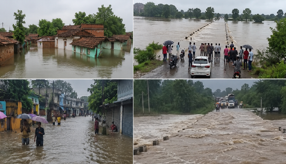 मध्य प्रदेश में बाढ़ के कारण जनजीवन प्रभावित, कई गांवों का संपर्क टूटा