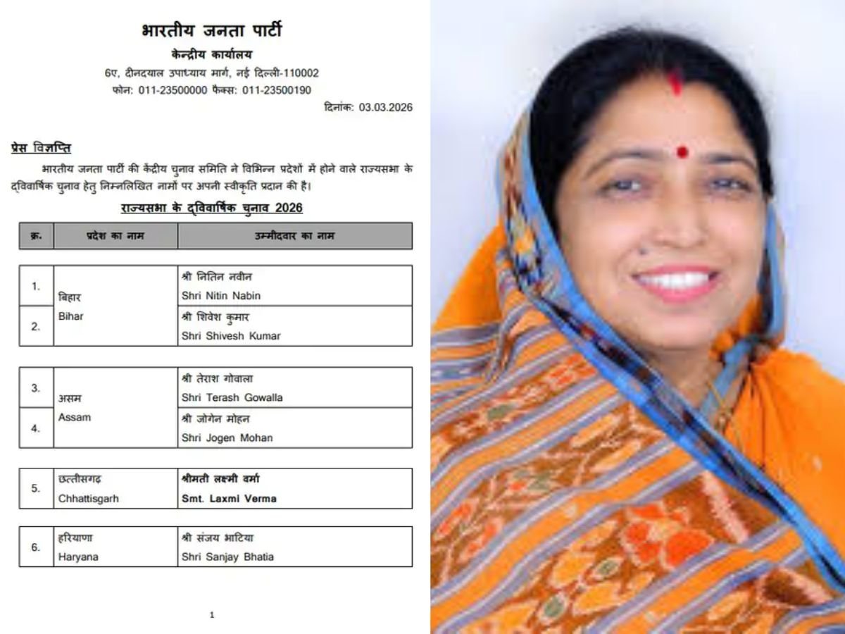 कौन हैं लक्ष्मी वर्मा? जिन्हें BJP ने छत्तीसगढ़ से बनाया राज्यसभा के लिए उम्मीदवार