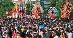 मुंबई में गणेश विसर्जन की शोभायात्राएं शुरू, 24 हजार से अधिक पुलिसकर्मी तैनात