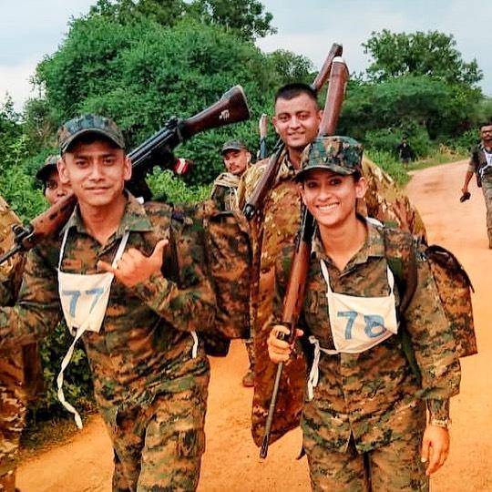 प्रशिक्षण के दौरान IPS तनुश्री, जहां तैयार हुईं एक सक्षम पुलिस अधिकारी।