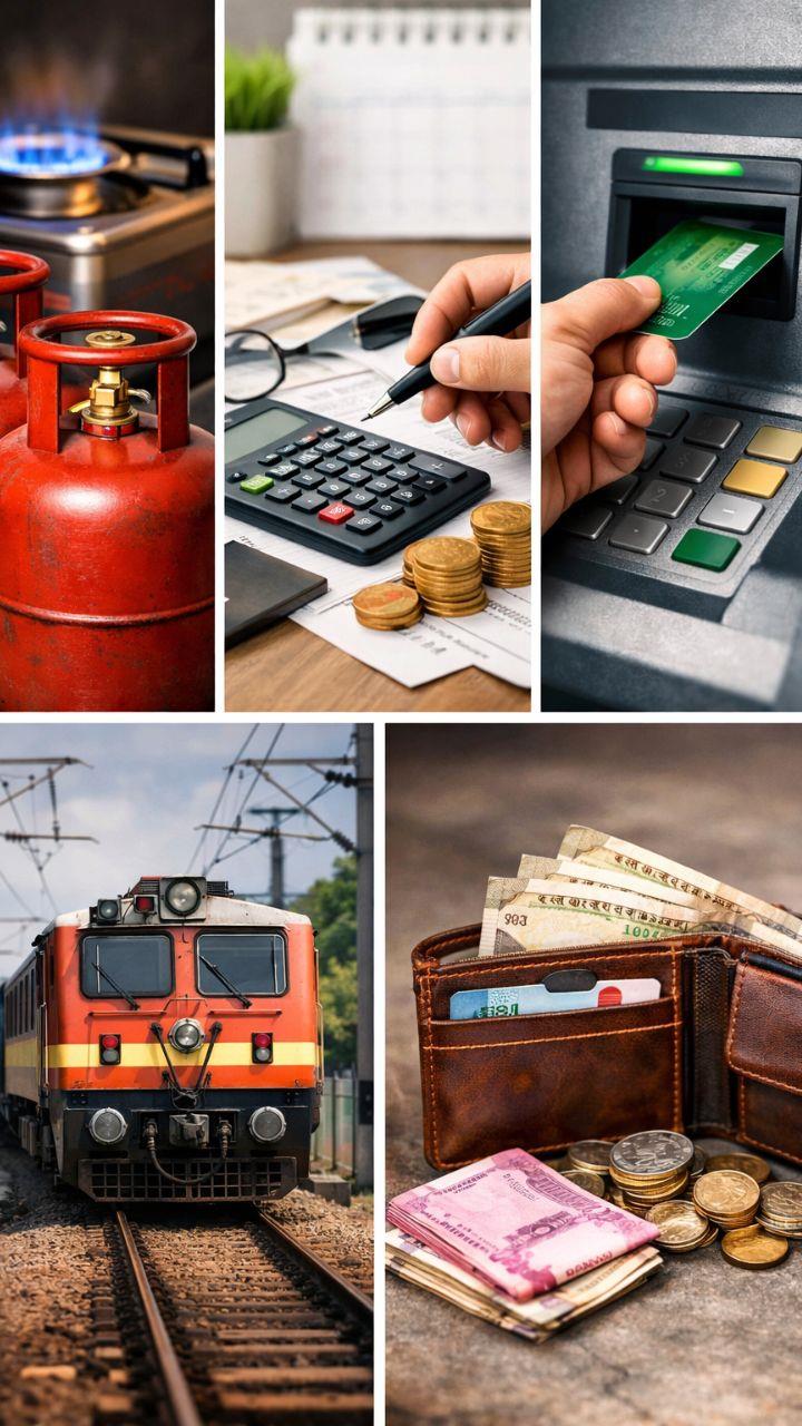 1 अप्रैल 2026 से लागू होंगे ये 5 बड़े बदलाव: LPG, इनकम टैक्स, ATM और रेलवे नियमों में बदलाव से आम आदमी की जेब पर पड़ेगा सीधा असर