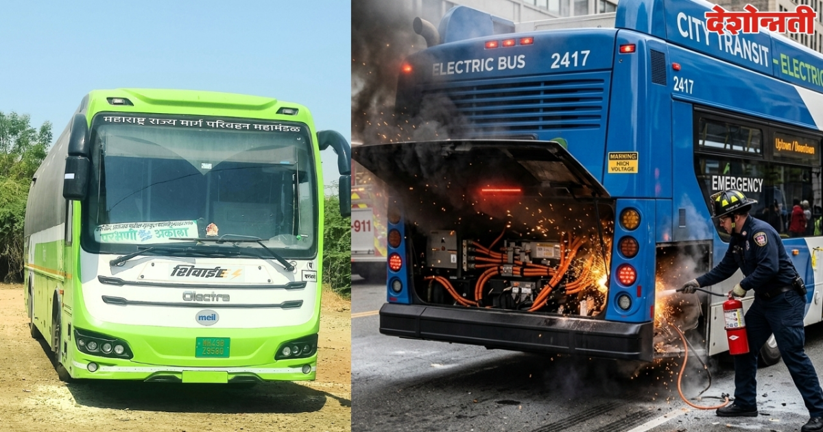 इलेक्ट्रिक एसटी बसमध्ये तांत्रिक बिघाड पातूर बसस्थानकावर प्रवाशांची गैरसोय