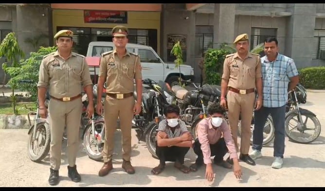 ग्रेटर नोएडा: इंस्टा पर स्टोरी लगाकर बेचते थे चोरी की बाइक, दो शातिर चोर गिरफ्तार