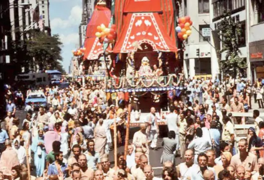 1976 jagannath rath yatra  48 साल पहले न्यूयॉर्क में रथ यात्रा निकालने में डोनाल्ड ट्रंप ने की थी हेल्प