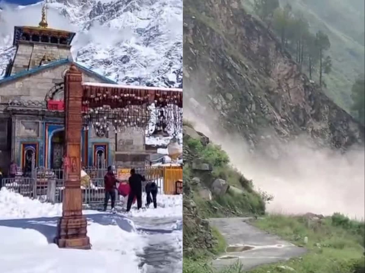 हिमाचल में लैंडस्लाइड, केदारनाथ में बर्फबारी, 20 से ज्यादा राज्यों में बारिश 