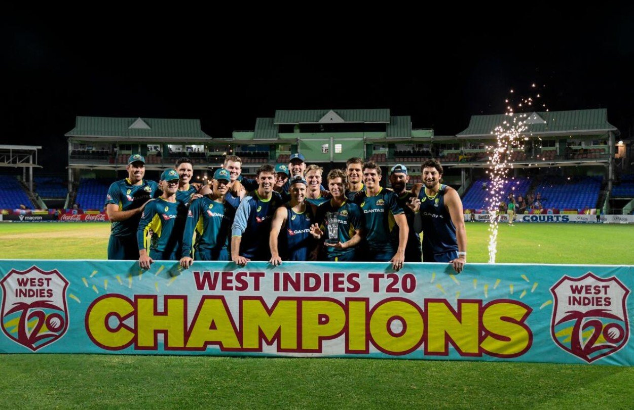 aus vs wi 5th t20 result ऑस्ट्रेलिया ने 5-0 से वेस्टइंडीज को हराया आखिरी टी-20 में 3 विकेट से मिली जीत