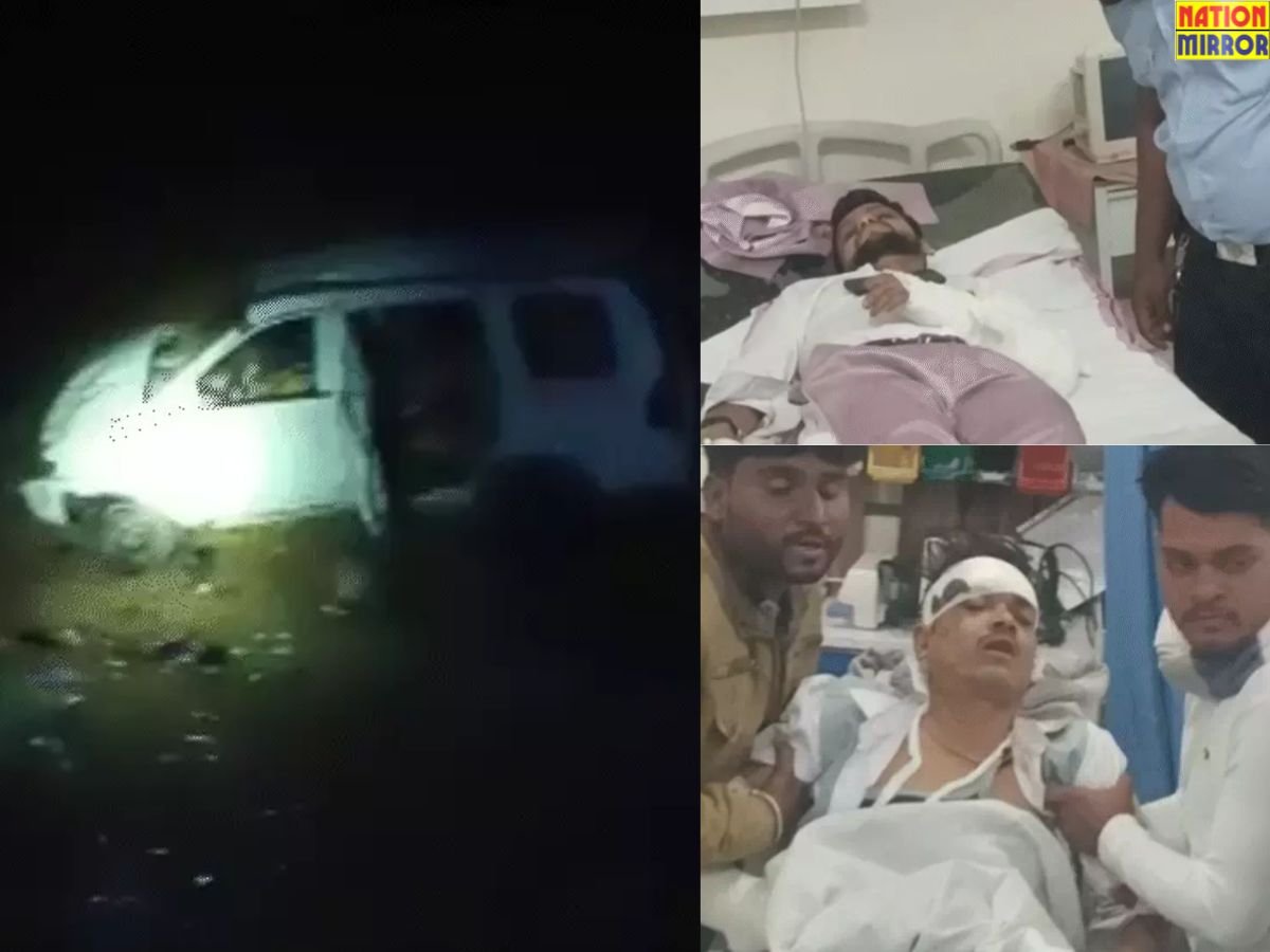 vidisha accident news बारतियों से भरा वाहन 30 फीट गहरे तालाब में गिरा 3 की मौत कई घायल