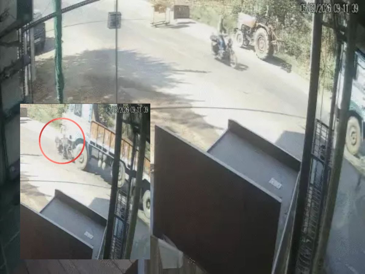 accident news cg तेज रफ्तार ट्रक ने वॉचमैन को कुचला मौत