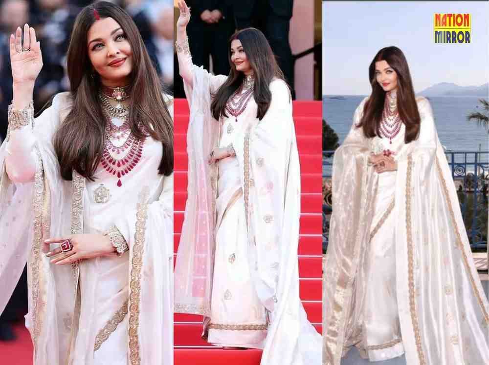 aishwarya rai cannes 2025 एक्ट्रेस ने इंडियन लुक से रेड कार्पेट पर बिखेरा जलवा