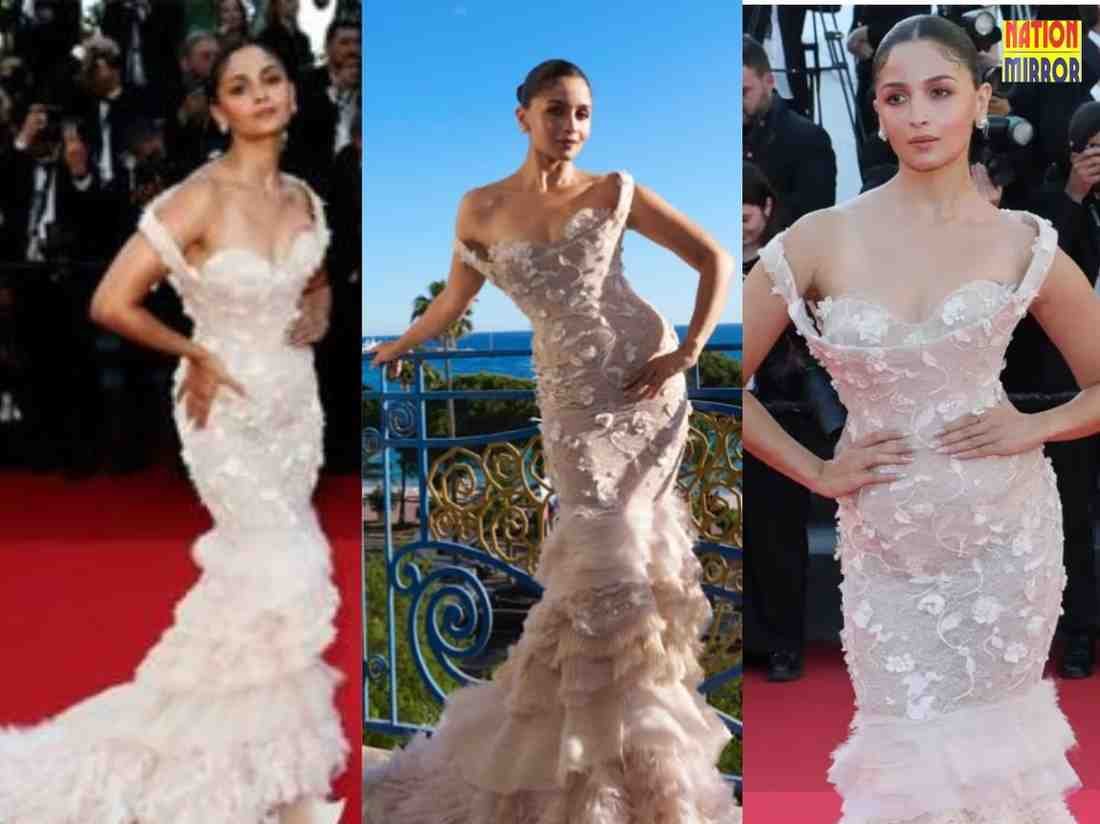 alia bhatt cannes debut कांस में आलिया भट्ट का प्रिसेंस लुक में डेब्यू