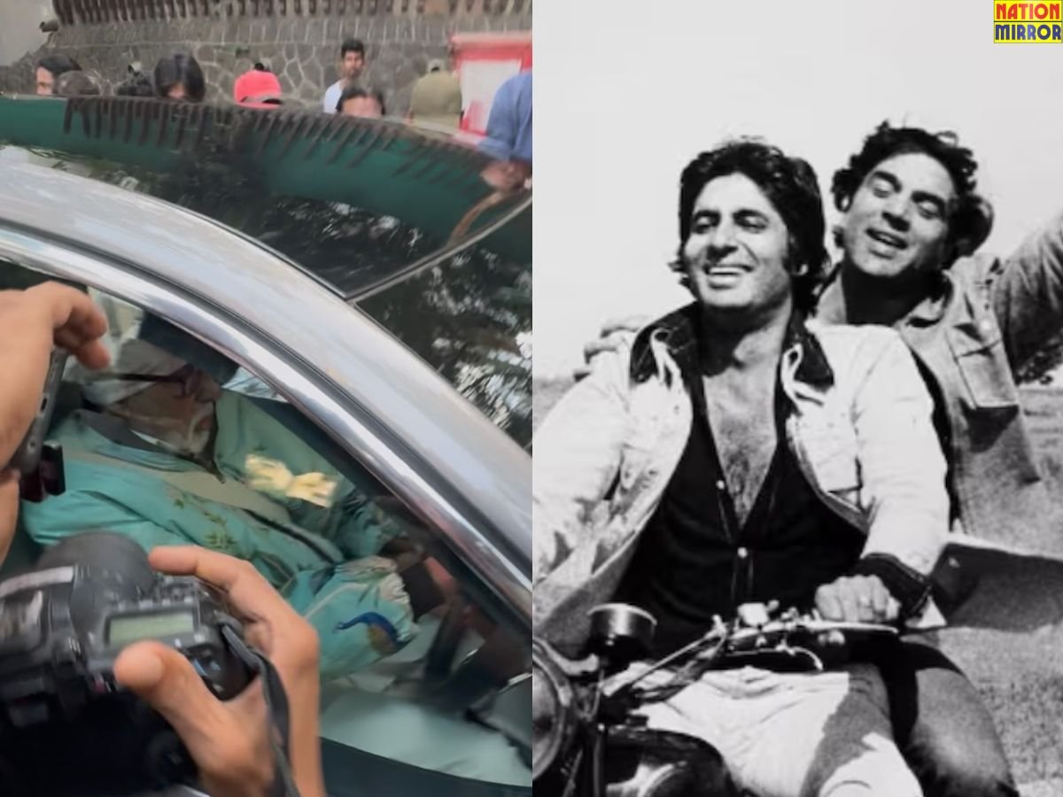 amitabh meet dharmendra video viral मीडिया पर भड़के सनी देओल वहीं जय से मिलने पहुंचे वीरु