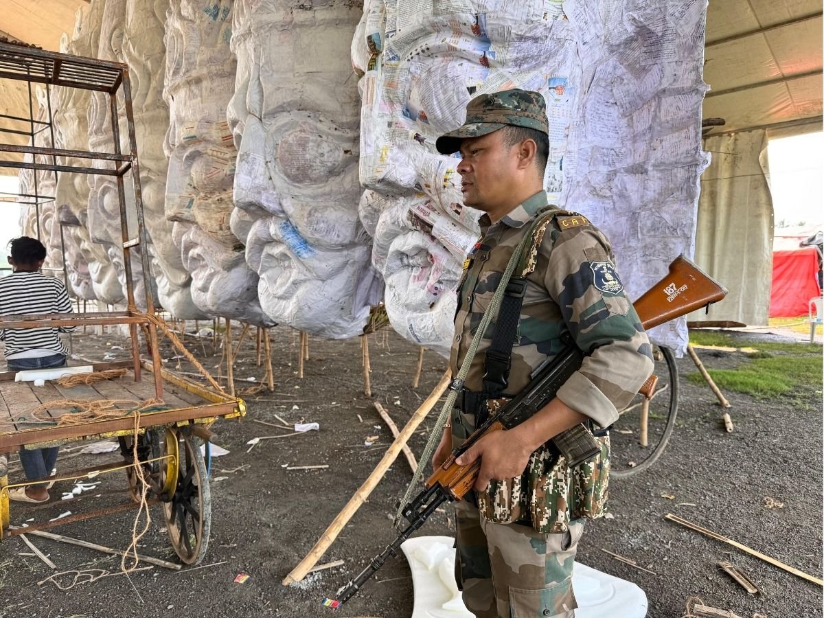 cg news  रायपुर में 110 फीट ऊंचे रावण की सुरक्षा में बंदूकधारी जवान तैनात आतिशबाजी होगी 30 मिनट तक