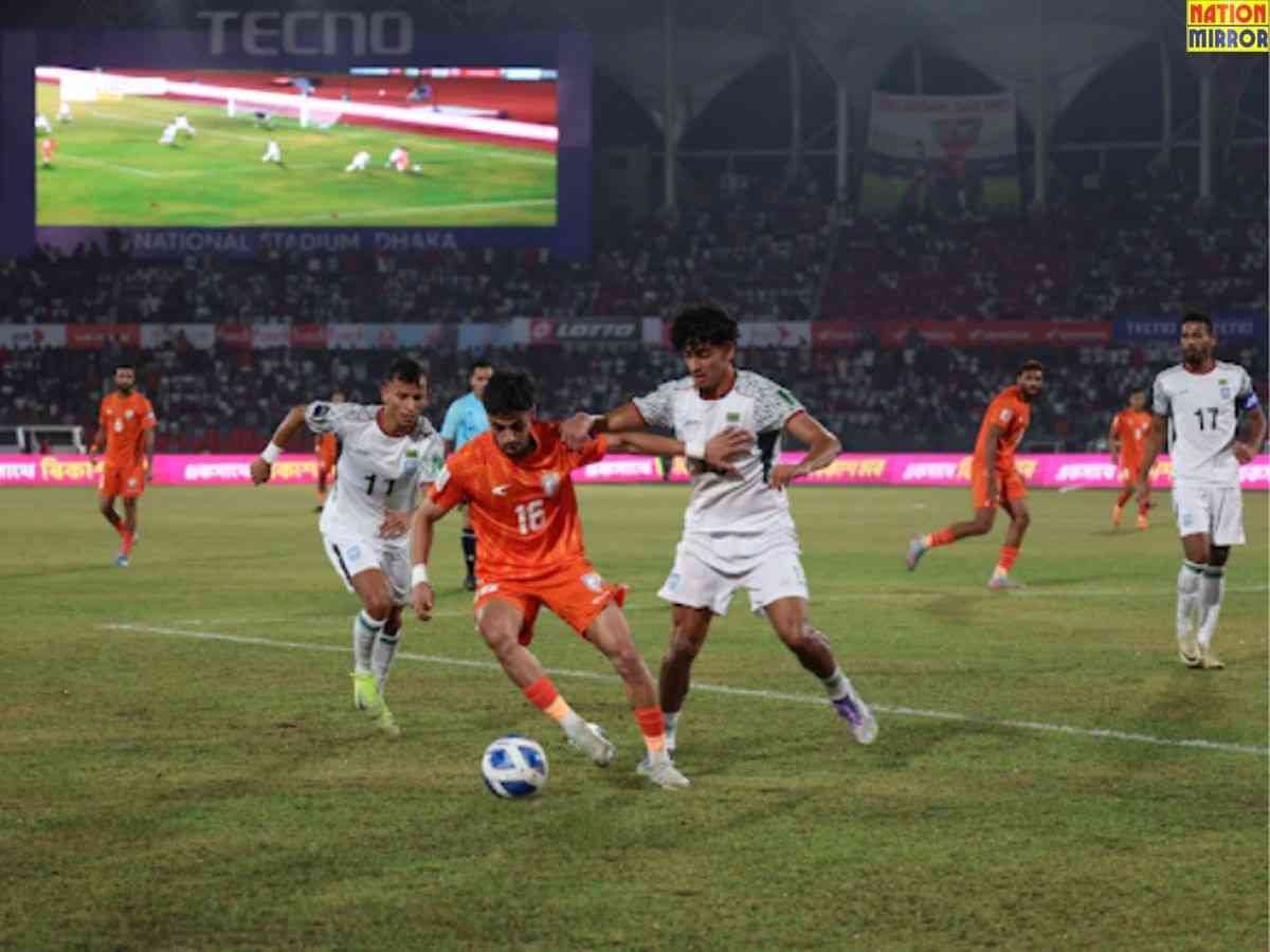 asian afc qualifiers 2025 2003 के बाद बांग्लादेश ने भारत को 0-1 से हराया