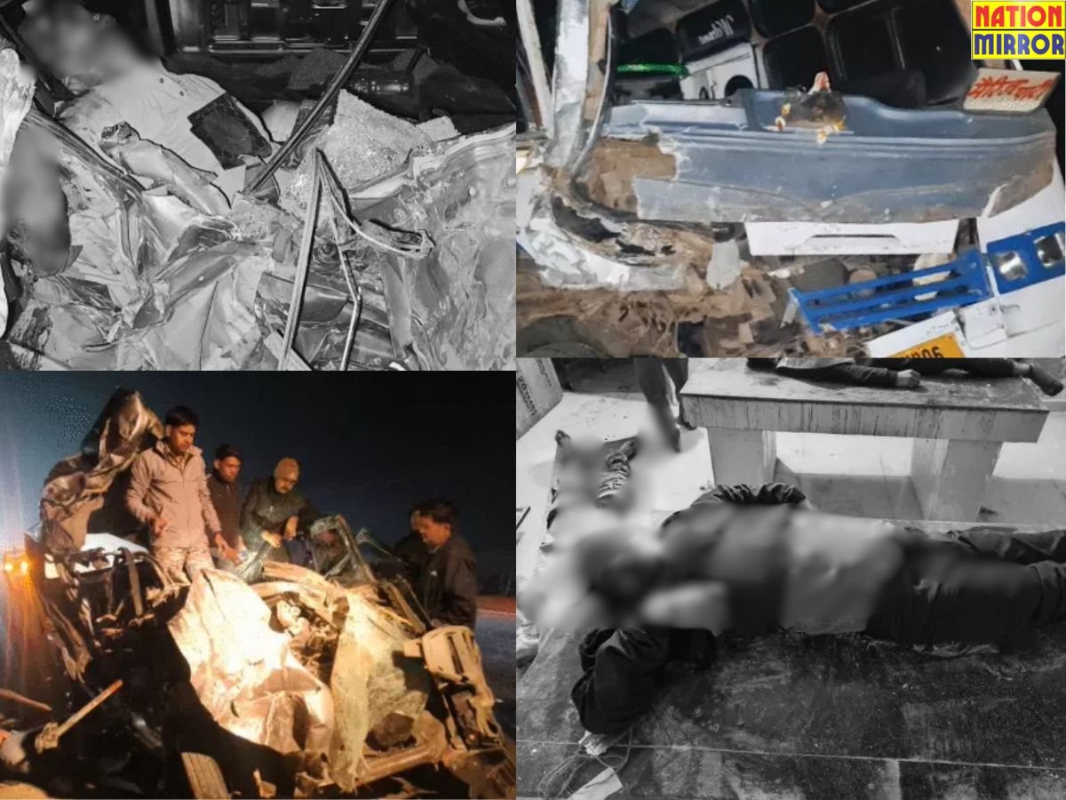 bhind bus collision news दो वाहनों की आपस में जोरदार भिड़ंत 4 की मौत