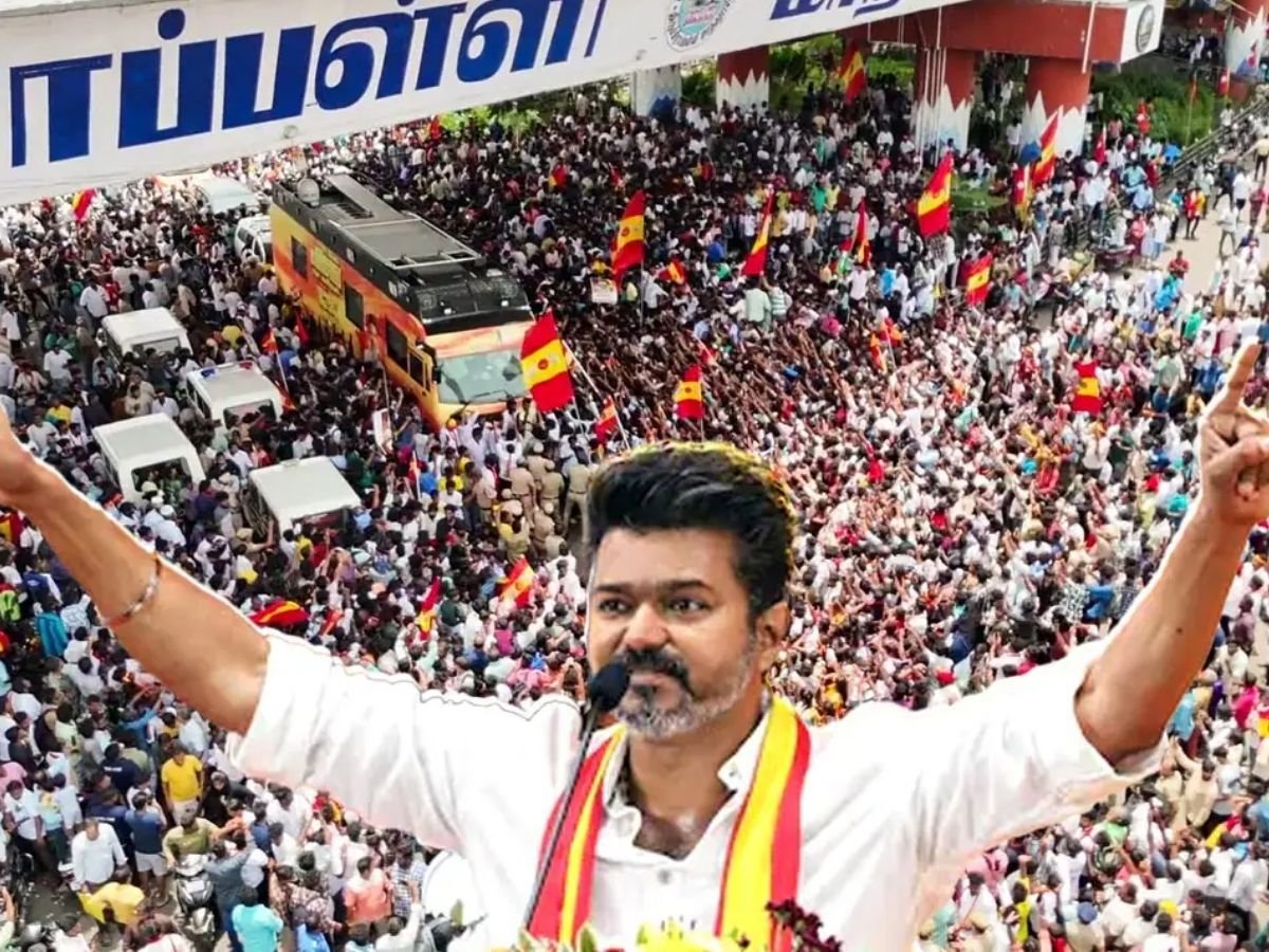 भगदड़ के बाद पहली बार विजय की सभा चुनाव प्रचार किया शुरू dmk पर लगाए आरोप