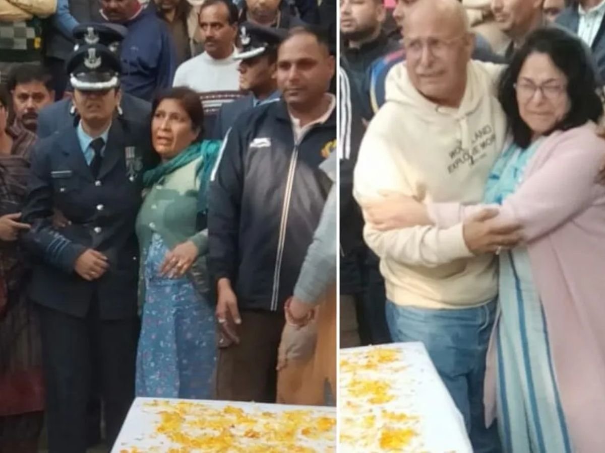 लास्ट सेल्यूट विंग कमांडर नमांश स्याल की पत्नी और बेटी का आखरी विदाई का वीडियो रुला देगा