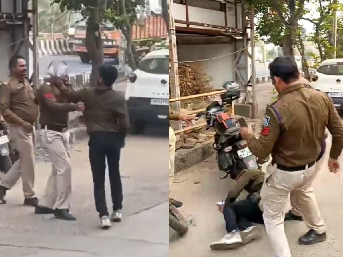 भोपाल में 250 रु के लिए हवलदार ने युवक को पीटा जमीन पर पटका लात-घूसे मारे