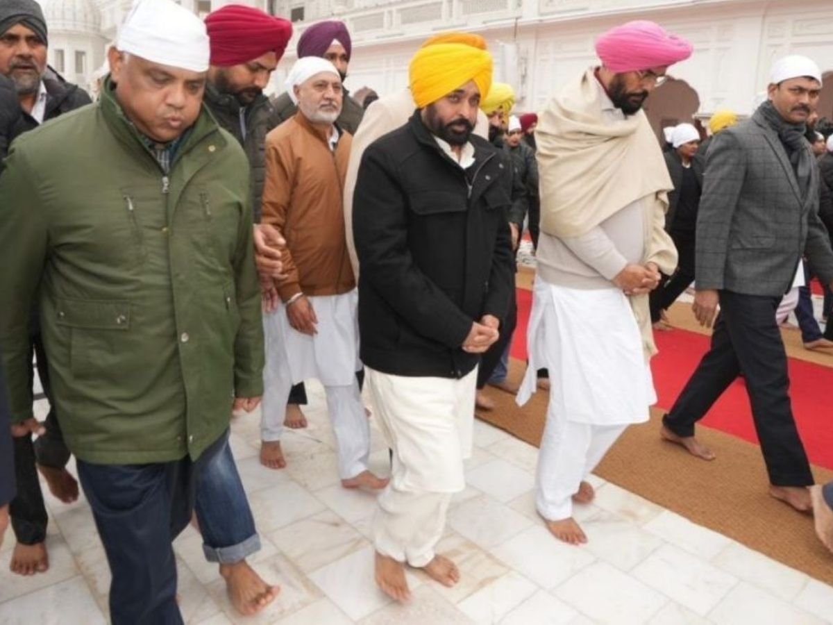 cm bhagwant maan मुख्यमंत्री भगवंत मान  हुए श्री अकाल तख्त साहिब के सामने पेश