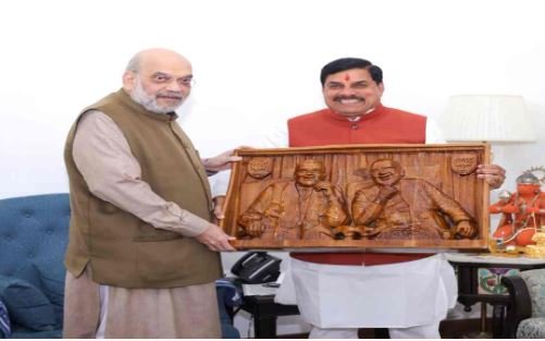 cm mohan meet shah cm डॉ मोहन यादव ने दिल्ली में गृहमंत्री अमित शाह से की मुलाकात