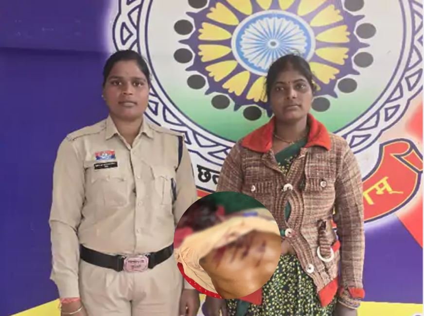 chhattisgarh hatya news पत्नी ने पति को कुल्हाड़ी मारकर उतारा मौत के घाट