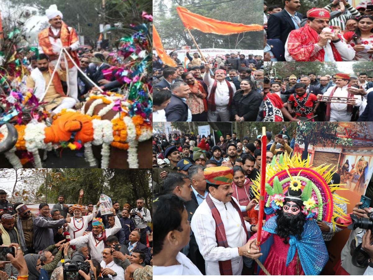 मुख्यमंत्री डॉ मोहन यादव ने ‘आनंद उत्सव राहगीरी’ का किया शुभारंभ cm ने चलाई बैलगाड़ी