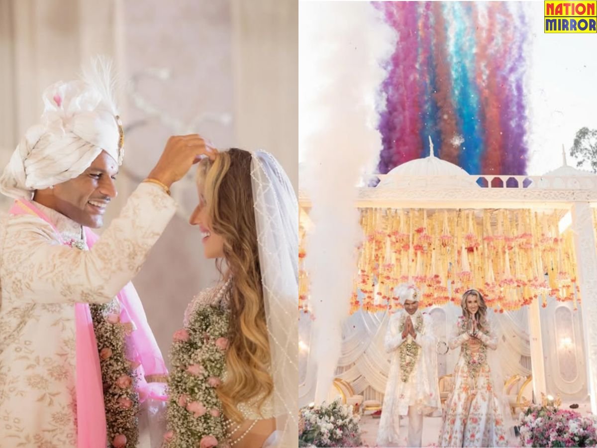 dhawansophie got married शिखर धवन की दुल्हन बनी सोफी शाइन