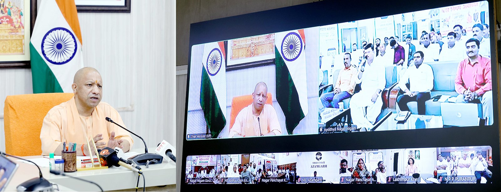 विकसित उत्तर प्रदेश 2047 cm योगी ने 13800 जनप्रतिनिधियों से की वर्चुअल बातचीत