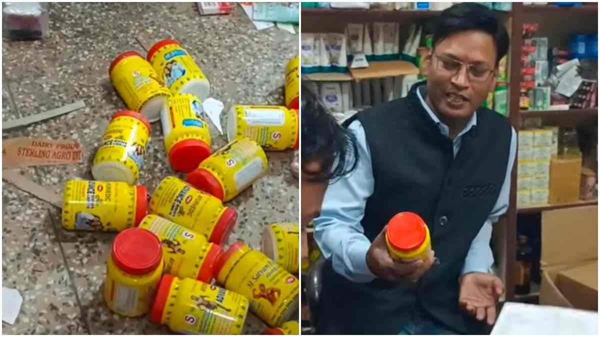 mp news ग्वालियर में आयुष विभाग ने डुप्लीकेट फ़ूड सप्लीमेंट बेचने वाली  फार्मेसी पर छापामारा
