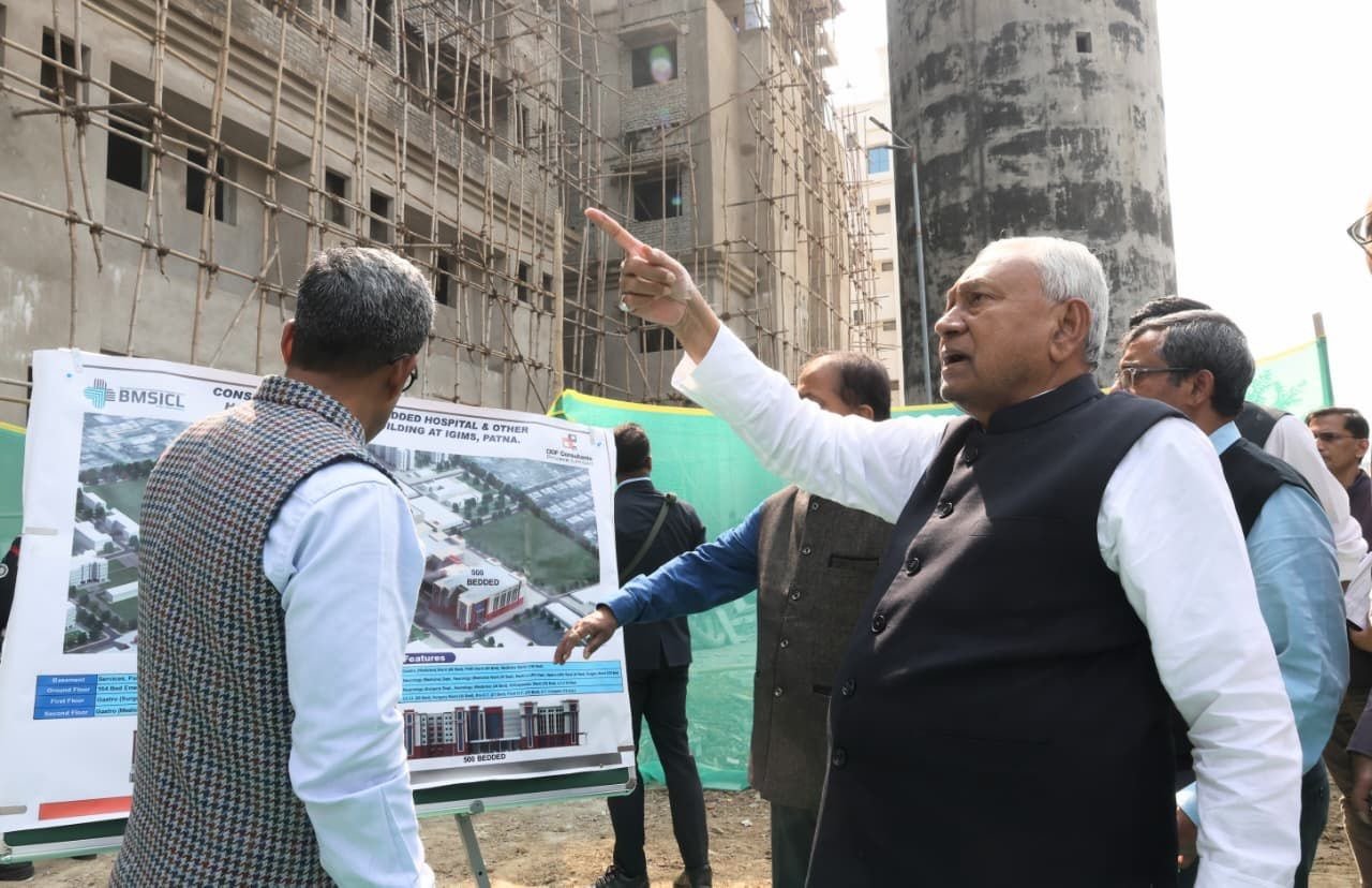 cm नीतीश ने किया 1200 बेड वाले नए igims का निरीक्षण