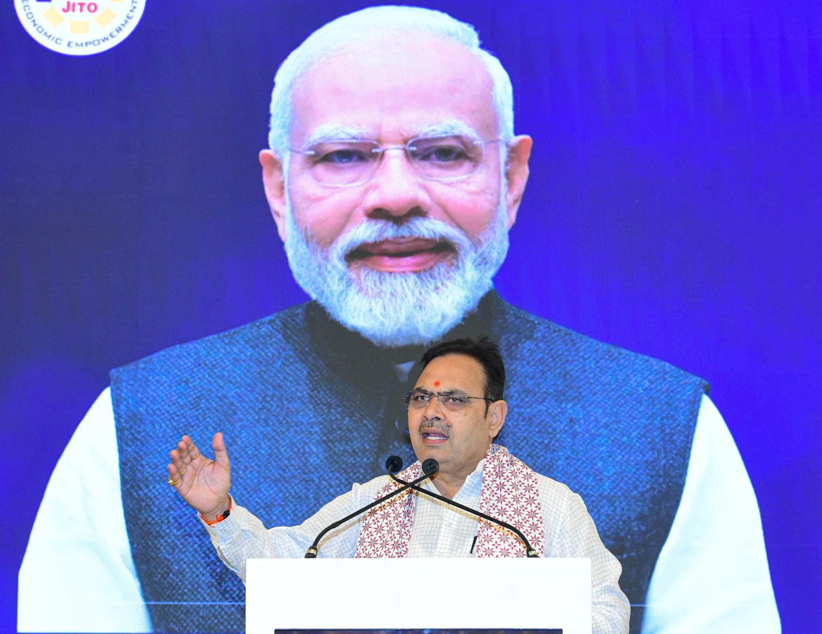 वकार महामंत्र दिवस 20 cm भजनलाल ने नवकार मंत्र क रथों को दिखाई हरी झंडी