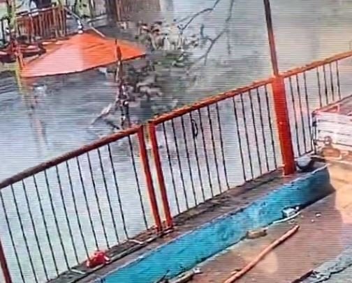 haridwar news भारी बारिश से हरिद्वार के भीमगोडा मंदिर में भूस्खलन पौराणिक शिवलिंग क्षतिग्रस्त श्रद्धालुओं में आक्रोश।