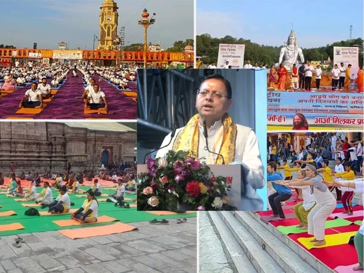 ऋषिकेश में cm धामी ने किया अंतर्राष्ट्रीय योग महोत्सव का शुभारंभ