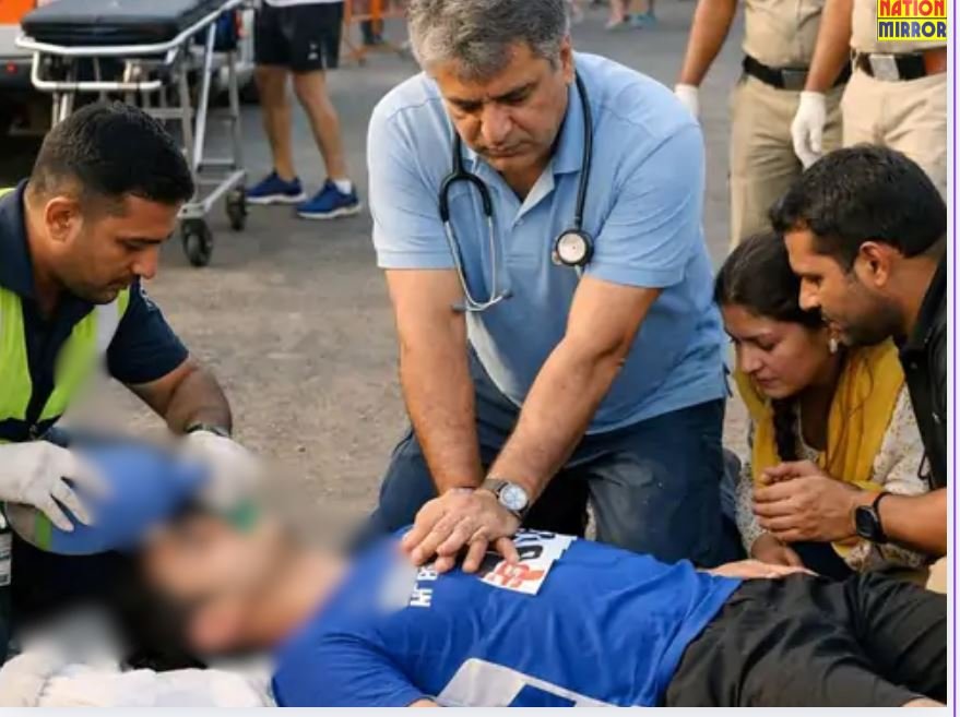 indore marathon tragedy इंदौर मैराथन में दौड़ रहे युवक की मौत