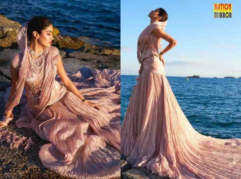 janhvi debut cannes 2025 जाह्नवी कपूर ने कांस में किया डेब्यू सादगी भरे लुक से लूटी महफिल