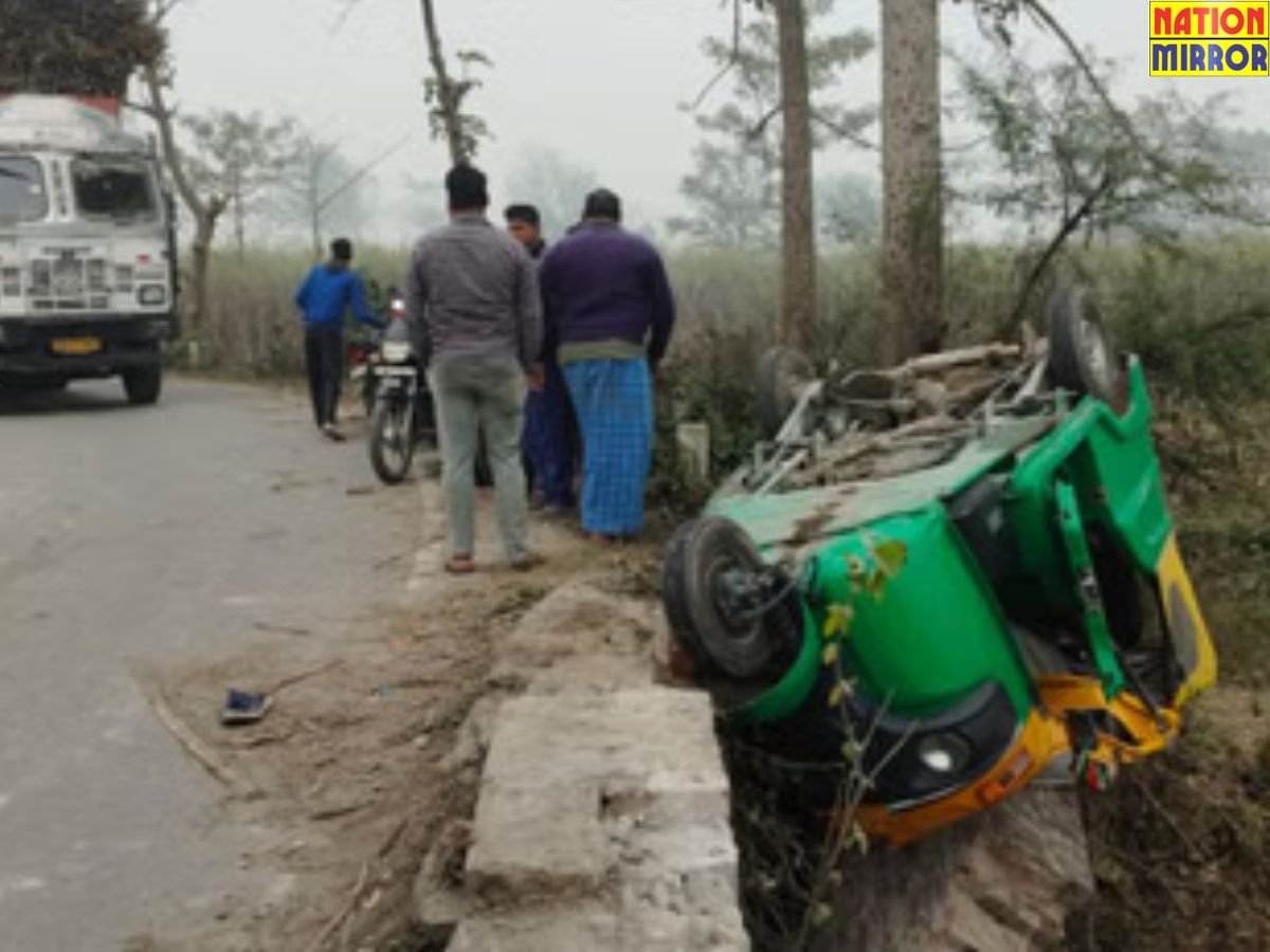 lakhimpur kheri accident news लखीमपुर खीरी में गंभीर हादसा बच्चों समेत 4 की मौत