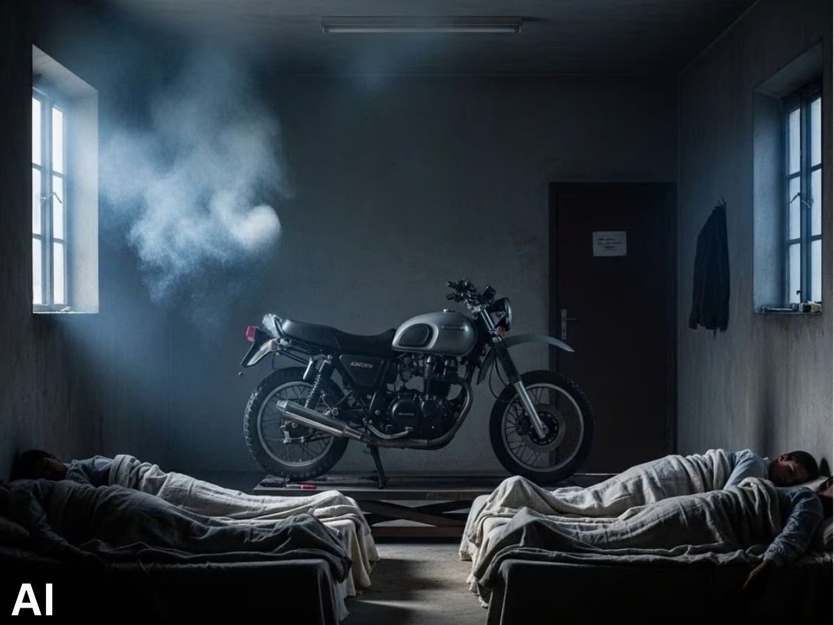 घर में स्टार्ट करके रखी बाइक 4 लोगों की दम घुटने से मौत