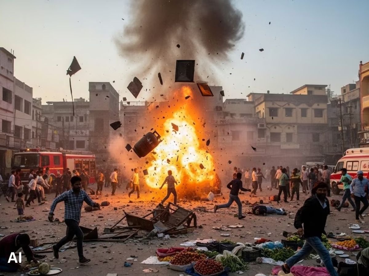 बिहार के बेतिया में सिलेंडर ब्लास्ट 10 लोग झुलसे