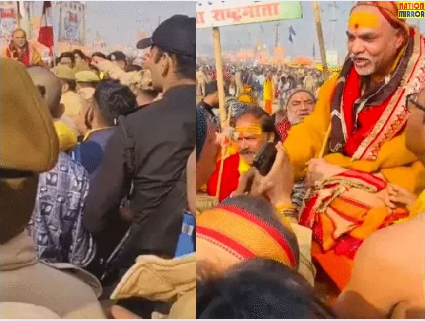 mauni amavasya shankaracharya मौनी अमावस्‍या पर शंकराचार्य को रोका शिष्यों की पुलिस वालों से झड़प गिरफ्तार