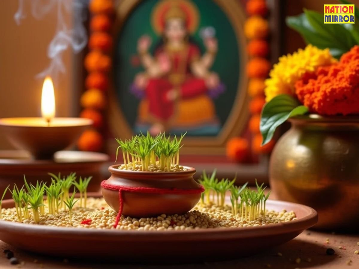 navratri 2025 kalash sthapana कलश स्थापना के दौरान जौ क्यों बोते हैं जानिए धार्मिक मान्यता