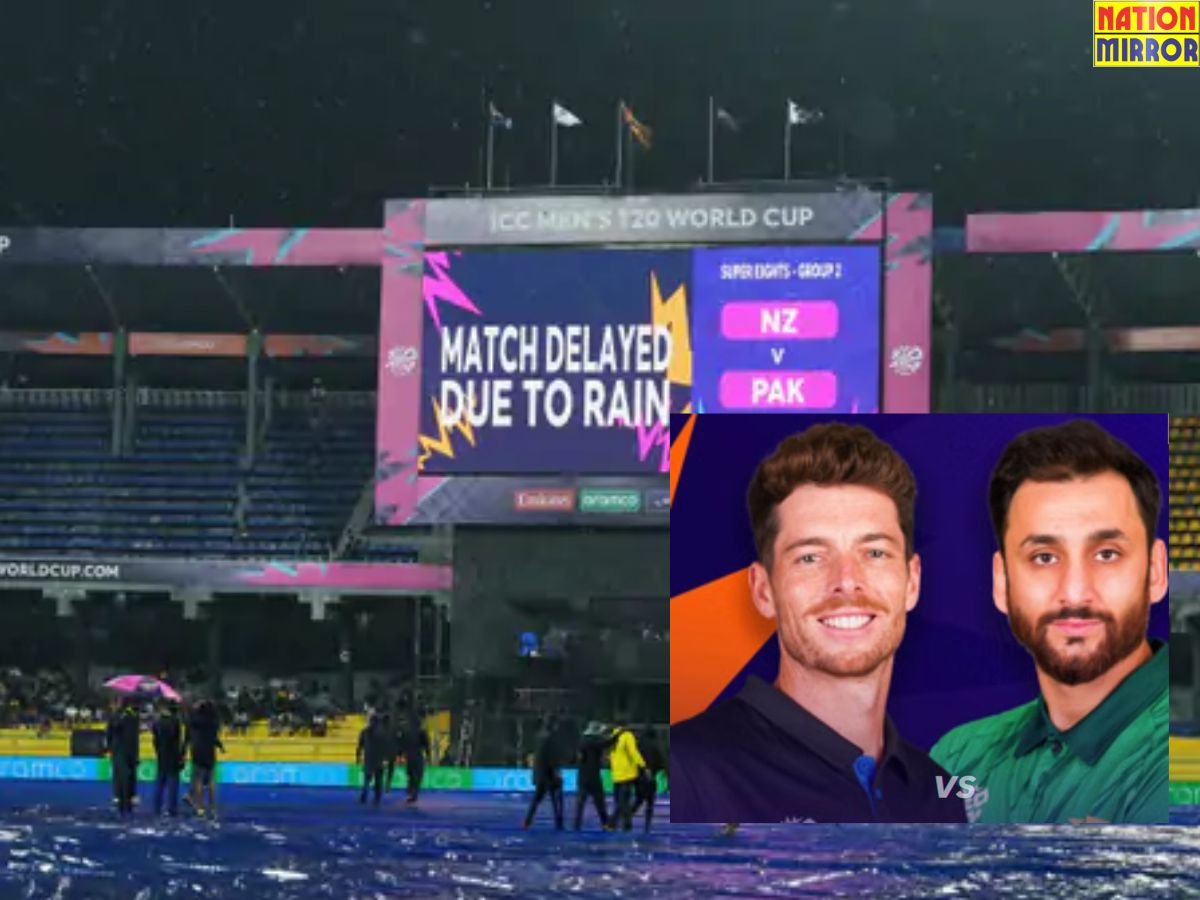 pak vs nz t20 wc 2026 बारिश ने मैच में फेरा पानी दोनों टीमों को 1-1 पॉइंट