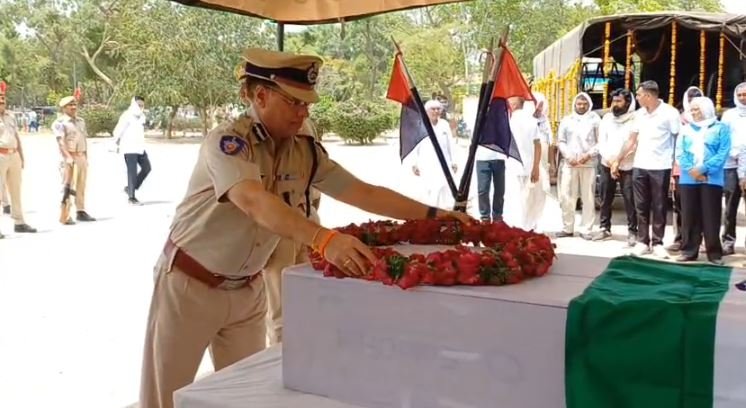 rajasthan जोधपुर पुलिस कांस्टेबल सुनील खिलेरी का अंतिम संस्कार आज बजरी माफिया के हमले में हुई थी गंभीर चोट